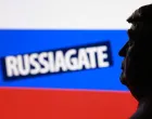 A 3D printed miniature of U.S. President Donald Trump, Russian flag and words "Russiagate" are seen in this illustration taken August 5, 2025. REUTERS/Dado Ruvic/Illustration/Dado Ruvic