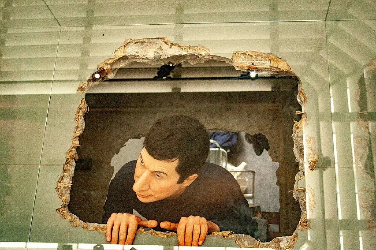 Autoportret Maurizia Catellana: Umjetnik viri u svlačionicu zaposlenih muzeja Boijmans Van Beuningen/Unknown