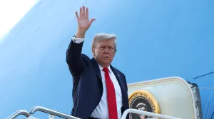 U.S. President Donald Trump boards Air Force One as he departs for Alaska to meet with Russian President Vladimir Putin to negotiate for an end to the war in Ukraine, from Joint Base Andrews in Maryland, U.S., August 15, 2025. REUTERS/Kevin Lamarque/Kevin Lamarque