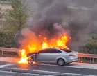 Požar, automobil, autoput RS, Štrpci/Nezavisne