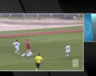 Haris Kaljanac sporni momenat Sloga - Borac/Foto: 