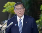 Japanese Prime Minister Shigeru Ishiba speaks to the media at his office in Tokyo, Japan, July 23, 2025. Kyodo/via REUTERS ATTENTION EDITORS - THIS IMAGE HAS BEEN SUPPLIED BY A THIRD PARTY. MANDATORY CREDIT. JAPAN OUT. NO COMMERCIAL OR EDITORIAL SALES IN JAPAN.  TPX IMAGES OF THE DAY/Kyodo
