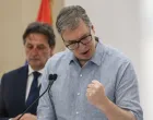 BEOGRAD, SRBIJA - 23. jun 2025: Srbija želi mir na Bliskom i Srednjem istoku, nama su prijateljske zemlje i Izrael i Iran, poručio je predsjednik Srbije Aleksandar Vučić govoreći o posljednjim dešavanjima na Bliskom istoku i sukobu Izraela i Irana (Filip Stevanovic - Anadolu Agency)/Foto: 