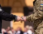 KIJEV, UKRAJINA - 24. AUGUST 2025: Ukrajina danas obiljeЕѕava 34. Dan nezavisnosti, a centralna ceremonija odrЕѕana je na Sofijinom trgu u glavnom gradu Kijevu.Ukrajinski predsjednik Volodimir Zelenski i kanadski premijer Mark Carney obratili su se okupljenima tokom ceremonije.Zelenski je takoД'er uruДЌio drЕѕavna priznanja pripadnicima ukrajinskih oruЕѕanih snaga i porodicama vojnika koji su izgubili Еѕivote u ratu.Dan nezavisnosti Ukrajine obiljeЕѕava se 24. augusta na datum kada je 1991. godine Vrhovni sovjet Ukrajinske Sovjetske SocijalistiДЌke Republike usvojio Deklaraciju o nezavisnosti zemlje. (Ukrainian Presidency/Handout - Anadolu Agency)/