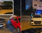 Slovenka, Djevojka, Porsche, pijana djevojka, Banja Luka, polupala automobile, udarila u stub rasvjete/Prtsc