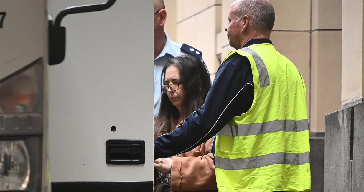 Erin Patterson leaves the Supreme Court of Victoria after being sentenced to 33 years in prison for murdering three relatives and attempting to murder a fourth by serving them a meal laced with deadly mushrooms, in Melbourne, Australia Monday, September 8, 2025. AAP/Joel Carrett via REUTERS ATTENTION EDITORS - THIS IMAGE WAS PROVIDED BY A THIRD PARTY. NO RESALES. NO ARCHIVE. AUSTRALIA OUT. NEW ZEALAND OUT. NO COMMERCIAL OR EDITORIAL SALES IN NEW ZEALAND. NO COMMERCIAL OR EDITORIAL SALES IN AUSTRALIA. TPX IMAGES OF THE DAY/Joel Carrett