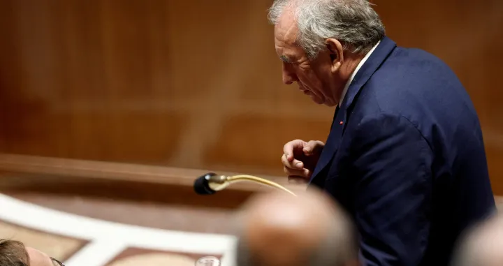 French Prime Minister Francois Bayrou reacts after speaking during a debate before a confidence vote on the budget issue during an extraordinary session at the National Assembly in Paris, France, September 8, 2025. REUTERS/Benoit Tessier TPX IMAGES OF THE DAY/Benoit Tessier