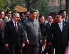 Russian President Vladimir Putin, Chinese President Xi Jinping, North Korean leader Kim Jong Un and heads of foreign delegations arrive for a military parade marking the 80th anniversary of the end of World War Two, in Beijing, China September 3, 2025. Sputnik/Sergey Bobylev/Pool via REUTERS ATTENTION EDITORS - THIS IMAGE WAS PROVIDED BY A THIRD PARTY./Sergey Bobylev