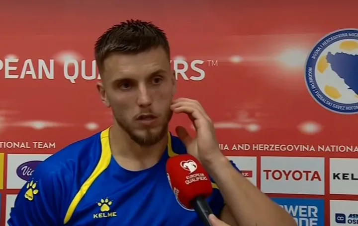Demirović se oglasio nakon utakmice protiv Austrije (FOTO: Screenshot/BHRT)/Foto: 