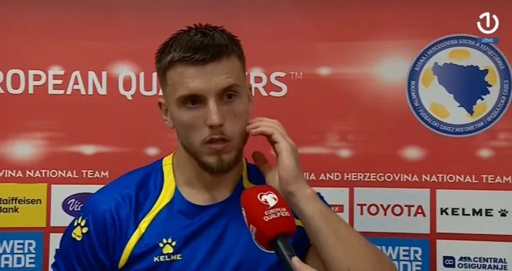 Demirović se oglasio nakon utakmice protiv Austrije (FOTO: Screenshot/BHRT)/Foto: 