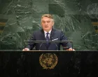 Željko Komšić tokom obraćanja u UN-u/Un
