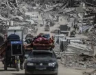 gaza ljudi bježe/