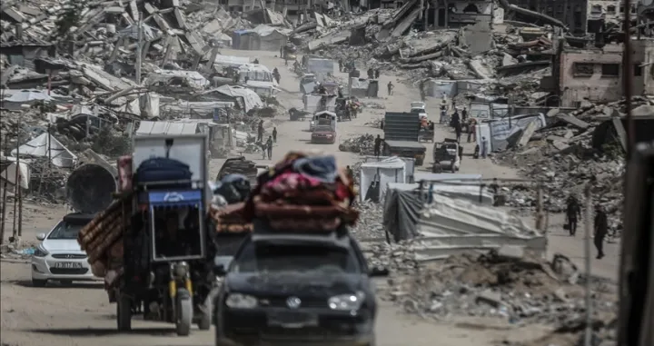 gaza ljudi bježe/