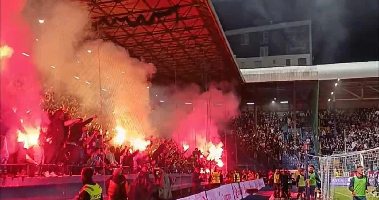 Radost navijača Željezničara nakon gola/Foto: 