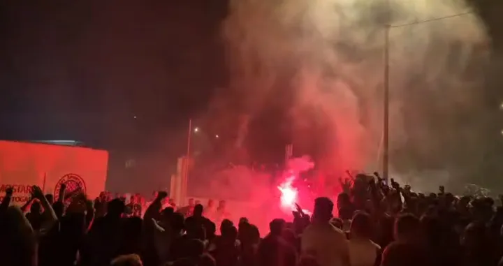 Proslava pobjede navijača Zrinjskog/Foto: 