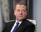 epa10317731 Deputy head of Russia's Security Council Dmitry Medvedev attends a meeting with Cuba's President Diaz-Canel at the Gorky state residence outside Moscow, Russia, 21 November 2022. The Cuban president is on an official visit to Russia. EPA/EKATERINA SHTUKINA/SPUTNIK/GOVERNMENT PRESS SERVICE/POOL MANDATORY CREDIT/Ekaterina Shtukina/sputnik/government Press Service/Pool