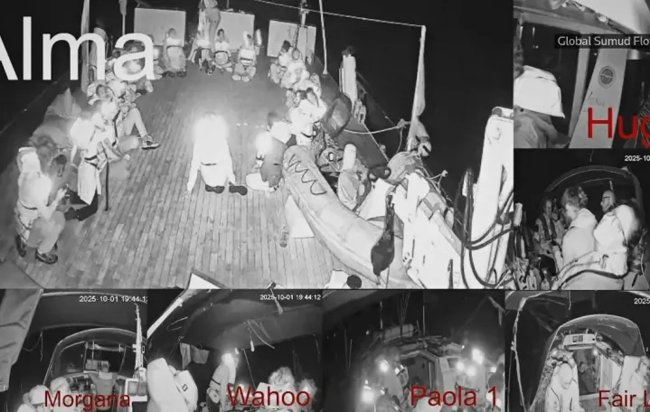Aktivisti s brodova za Gazu: "Dolaze po nas, okružili su nas"Screenshot: YouTube/Screenshot