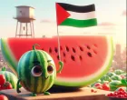 lubenica, simbol otpora, palestina, boje palestinske zastave/X