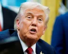 U.S. President Donald Trump speaks in the Oval Office, on the day he signs an executive order on AI and pediatric cancer research, at the White House, Washington, D.C., U.S., September 30, 2025. REUTERS/Nathan Howard/Nathan Howard