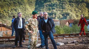 Luigi Soreca u Danjoj Jablanici nakon razornih poplava//