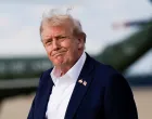 U.S. President Donald Trump reacts, as he arrives at Joint Base Andrews, Maryland, U.S., September 26, 2025. REUTERS/Elizabeth Frantz/Elizabeth Frantz