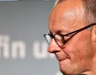 German Chancellor Friedrich Merz looks on, as he meets with eastern German state premiers, at Ettersburg Castle, in Ettersburg, Germany, September 25, 2025. REUTERS/Karina Hessland/Karina Hessland