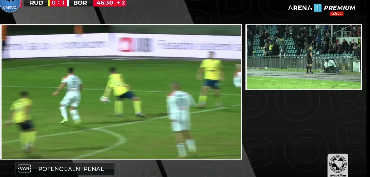 Gol Vukovića protiv Rudara (FOTO: Screenshot/Arenasport)/Foto: