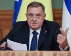 Milorad Dodik, who was recently stripped of his mandate as the autonomous Serb Republic's president by Bosnia's election commission, attends a press conference following talks with Russia's Foreign Minister Sergei Lavrov in Moscow, Russia, September 9, 2025. Sergei Ilnitsky/Pool via REUTERS/Sergei Ilnitsky
