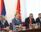 Siniša Karan, Milorad Dodik, Savo Minić, Srđan Amidžić, vladajuća koalicija, sastanak, RS/Rtrs