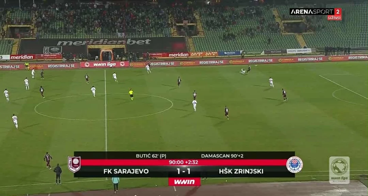 FK Sarajevo - HŠK Zrinjski/Foto: