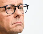 epa10234380 Germany's Christian Democratic Union (CDU) party and faction chairman Friedrich Merz attends a press conference in Berlin, Germany, 10 October 2022. EPA/FILIP SINGER/Filip Singer