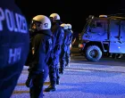 German Armed Forces Bundeswehr and German riot police exercise how to handle a road block by climate activists during their joint defence exercise "Red Storm Bravo," which focuses on civil-military coordination at the Port of Hamburg in Hamburg, Germany, September 26, 2025. REUTERS/Jonas Walzberg/Jonas Walzberg