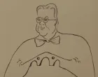 Mahmud Latifić omaž Halidu Bešliću, ilustracija/Mahmud Latifić