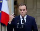 French outgoing Prime Minister Sebastien Lecornu delivers a statement in the courtyard at the Hotel Matignon in Paris after launching a series of talks with political parties' leaders as France faces a political crisis following the announcement of the resignation of the new government, France, October 8, 2025. REUTERS/Stephanie Lecocq/Pool/Stephanie Lecocq