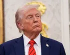 U.S. President Donald Trump looks on during an announcement about lowering U.S. drug prices, at the White House in Washington, D.C., U.S., October 10, 2025. REUTERS/Kent Nishimura/Kent Nishimura