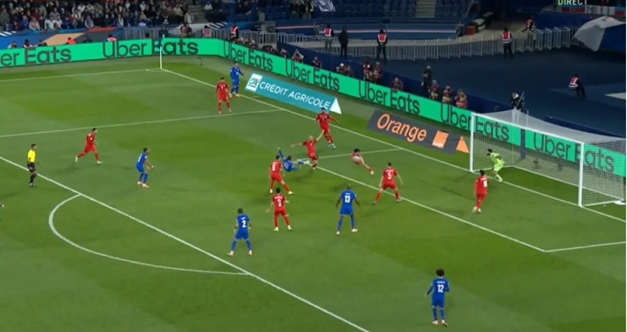 Sjajan gol Thauvina protiv Azerbejdžana (FOTO: Screenshot)/Foto: 