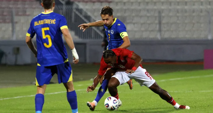 Detalj sa utakmice na Malti (Malta v Bosna i Hercegovina, 12.10.2025) - (FOTO: Sport1.ba - Sanel Konjhodžić)/Foto:
