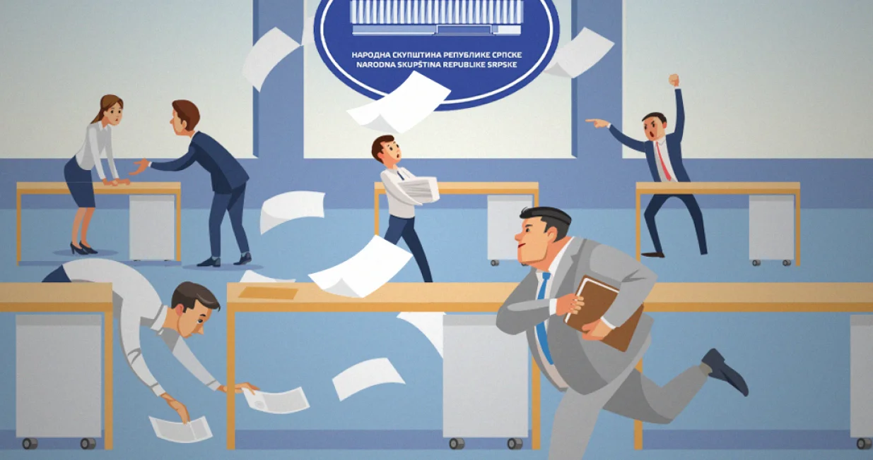 Kolumna Gorana Dakića: Navodna skup&scaron;tina Republike Srpske/Ilustracija/Foto: Benjamin Krnić