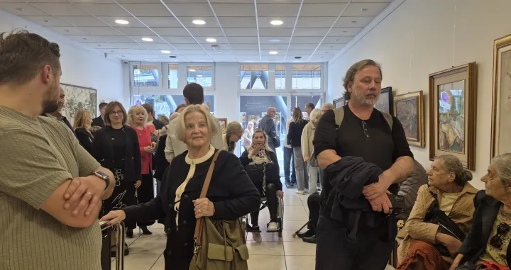 Pred početak izložbe u Galeriji Mona Lisa, Zagreb/