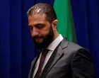 Syrian President Ahmed al-Sharaa arrives for a meeting with U.S. Secretary of State Marco Rubio (not pictured) at the Lotte New York Palace Hotel, on the sidelines of the 80th United Nations General Assembly in New York City, U.S., September 22, 2025. REUTERS/Bing Guan/Pool/Bing Guan
