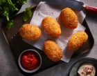 kroketi, pohovanje, hrana, prilog/