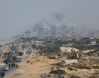 Smoke rises during an Israeli military operation in Gaza City, as seen from the central Gaza Strip September 27, 2025. REUTERS/Mahmoud Issa/Mahmoud Issa