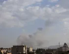 Smoke rises from the sites of Israeli airstrikes in Sanaa, Yemen September 25, 2025. REUTERS/Stringer/Stringer