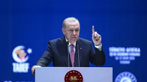ISTANBUL, TURSKA - 17. OKTOBAR: Turski predsjednik Recep Tayyip Erdogan održao je govor na Poslovno-ekonomskom forumu Turska-Afrika održanom u Kongresnom centru u Istanbulu, Turska, 17. oktobra 2025. (Arif Hüdaverdi Yaman - Anadolu Agency)/