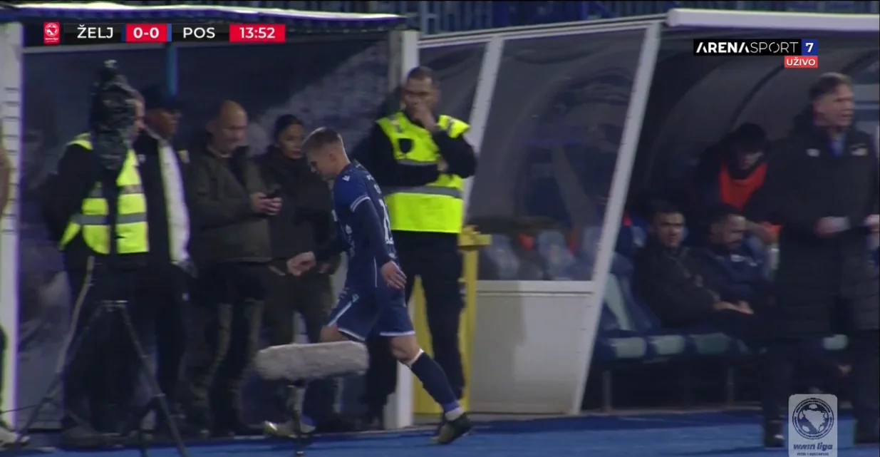 Šošić se povrijedio i izašao iz igre (FOTO: Screenshot/Arenasport)/Foto:
