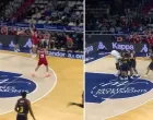 Rafa Luz postigao koš sa svoje polovine (FOTO: Kolaž/X)/Foto: