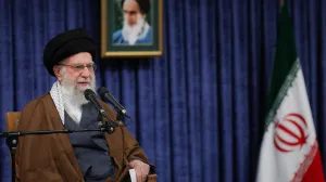 Iran's Supreme Leader Ayatollah Ali Khamenei speaks during a meeting in Tehran, Iran, October 20, 2025. Office of the Iranian Supreme Leader/WANA (West Asia News Agency)/Handout via REUTERS ATTENTION EDITORS - THIS PICTURE WAS PROVIDED BY A THIRD PARTY./Office Of The Iranian Supreme Le