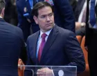 U.S. Secretary of State Marco Rubio arrives before President Donald Trump speaks to the Knesset, Monday, Oct. 13, 2025, in Jerusalem.  Evan Vucci/Pool via REUTERS/Evan Vucci