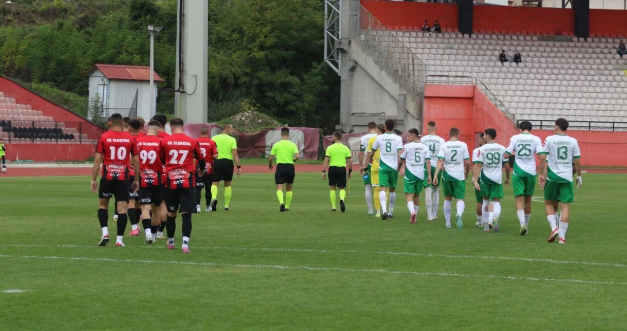 FK Sloboda - FK Budućnost Banovići (FOTO: Sport1)/Foto:
