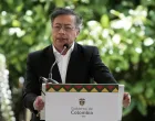 FILE PHOTO: Colombia's President Gustavo Petro speaks during the Fifth Presidential Summit of the Amazon Cooperation Treaty Organization (ACTO), where member states meet to tackle environmental, social, and climate challenges in the Amazon biome, in Bogota, Colombia, August 22, 2025. REUTERS/Nathalia Angarita/File Photo/Nathalia Angarita